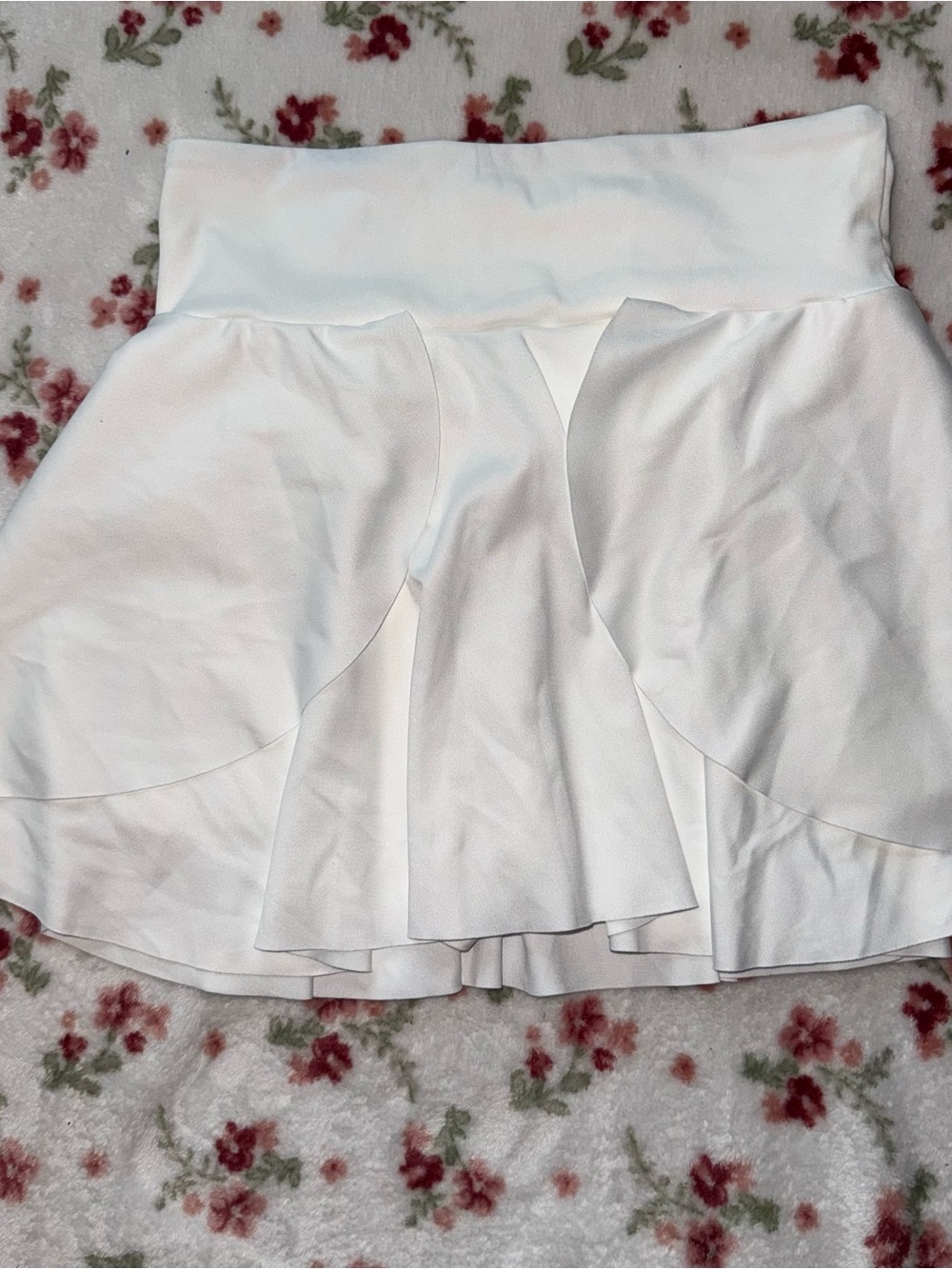 White Pleated Ruffle Tennis Skort Built-In Shorts XS NWT